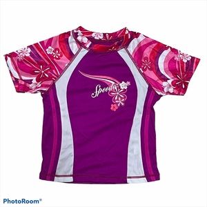 Speedo Printed Short Sleeve Girl’s Rash Guard